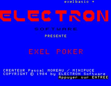 Exel Poker - Screenshot - Game Title Image