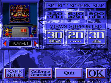Hyper 3-D Pinball - Screenshot - Game Select Image