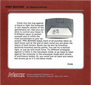 Pro Boxing - Box - Back Image