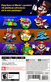 Super Mario 3D All-Stars - Fanart - Box - Back