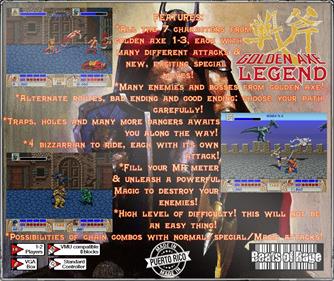 Golden Axe Legend - Fanart - Box - Back Image