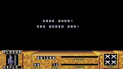 Dan Dare III: The Escape - Screenshot - Game Over Image
