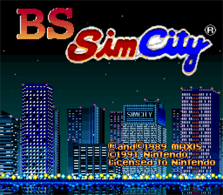 BS SimCity Machizukuri Taikai: Scenario 3 - Screenshot - Game Title Image