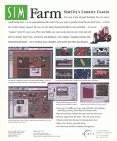 SimFarm: SimCity's Country Cousin - Box - Back Image