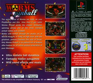 Worms Pinball - Box - Back Image