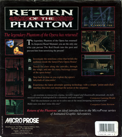 Return of the Phantom - Box - Back Image