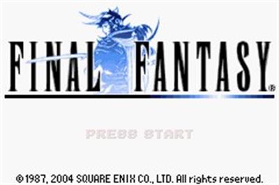 Final Fantasy I & II: Dawn of Souls - Screenshot - Game Title Image