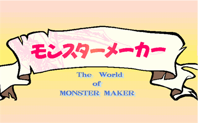 Monster Maker - Screenshot - Game Title Image