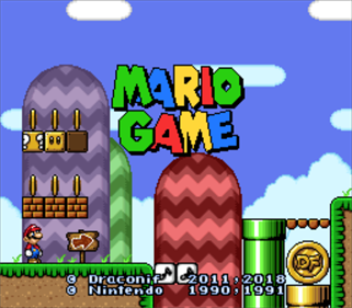 Mario Game - Screenshot - Game Title Image