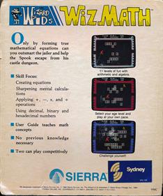 Wizard of Id's WizMath - Box - Back Image