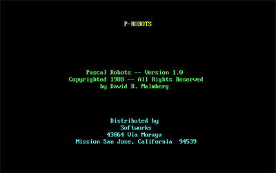 P-Robots - Screenshot - Game Title Image