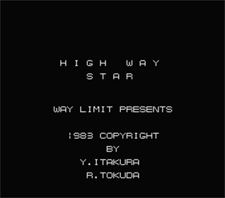 High Way Star - Screenshot - Game Title Image