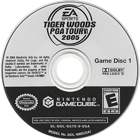 Tiger Woods PGA Tour 2005 - Disc Image