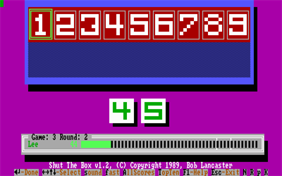 MicroLink Shut the Box - Screenshot - Gameplay Image