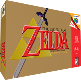 The Legend of Zelda: Ocarina of Time with Triforce% Quest - Box - 3D Image