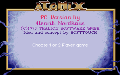 Atomix - Screenshot - Game Select Image