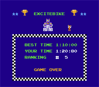 Excitebike - Screenshot - Game Over Image