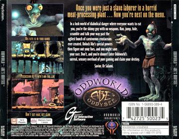 Oddworld: Abe's Oddysee - Box - Back Image
