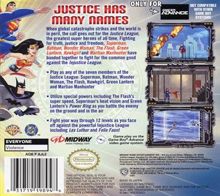 Justice League: Injustice for All - Box - Back Image