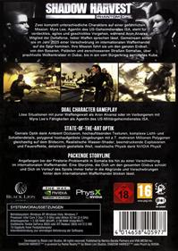 Shadow Harvest: Phantom Ops - Box - Back Image