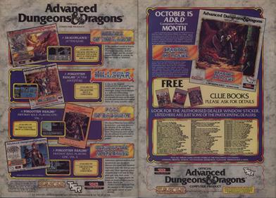 Advanced Dungeons & Dragons: Curse of the Azure Bonds - Advertisement Flyer - Front Image