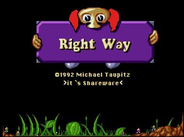 Right Way - Screenshot - Game Title Image