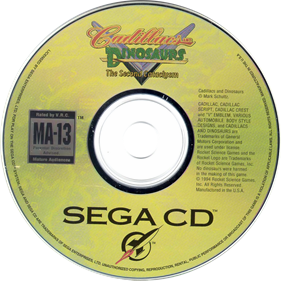 Cadillacs and Dinosaurs: The Second Cataclysm - Disc Image