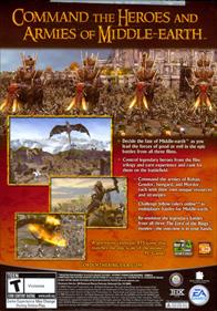 The Lord of the Rings: The Battle for Middle-Earth - Box - Back Image