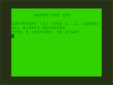 Adventure 200 - Screenshot - Game Title Image
