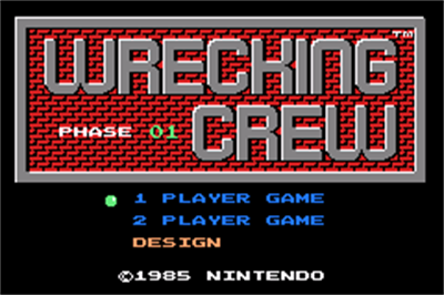 Famicom Mini: Wrecking Crew - Screenshot - Game Title Image