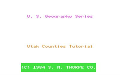 Utah Counties Tutorial - Screenshot - Game Title Image