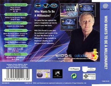 Who Wants to Be a Millionaire - Box - Back Image