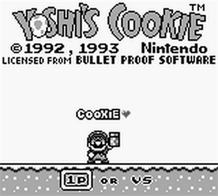 Yoshi's Cookie - Screenshot - Game Title Image