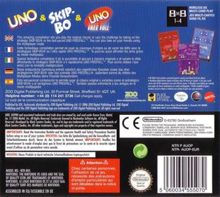 UNO / Skip-Bo / UNO Freefall - Box - Back Image