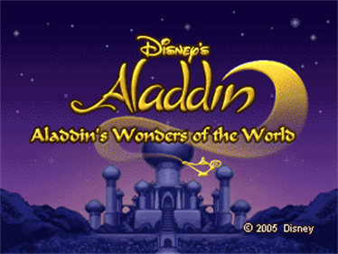 Disney's Aladdin: Aladdin's Wonders of the World - Screenshot - Game Title Image