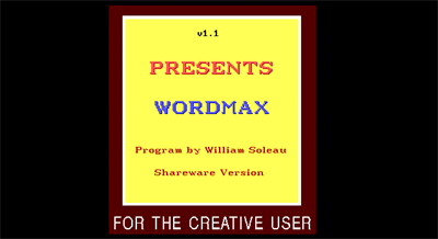 WordMax - Screenshot - Game Title Image