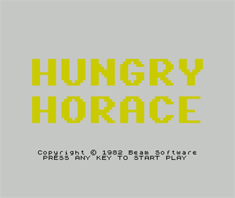 Hungry Horace - Screenshot - Game Title Image