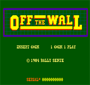 Off the Wall (Bally Sente) - Screenshot - Game Title Image