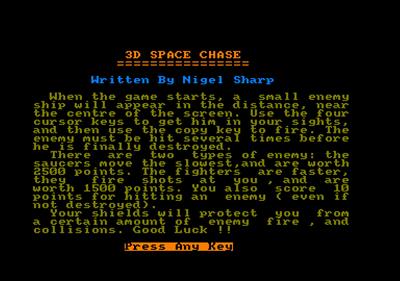 3D Space Chase - Screenshot - Game Title Image