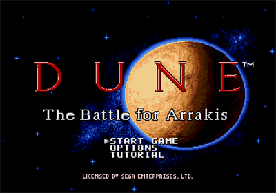 Dune: The Battle for Arrakis - Screenshot - Game Title Image