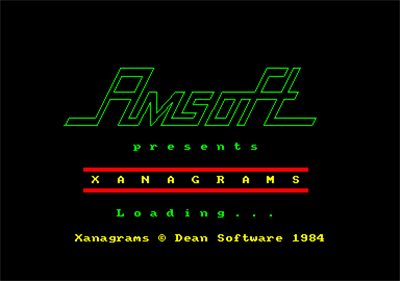 Xanagrams - Screenshot - Game Title Image