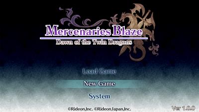 Mercenaries Blaze: Dawn of the Twin Dragons - Screenshot - Game Title Image