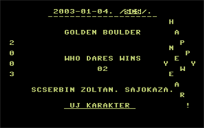 Golden Boulder: Who Dares Wins 02 - Screenshot - Game Title Image