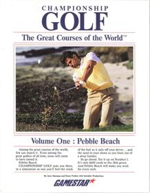 Championship Golf: The Great Courses of the World: Volume One: Pebble Beach - Box - Front Image