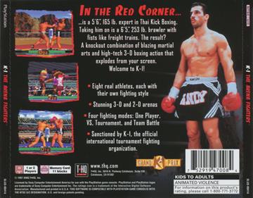 K-1: The Arena Fighters - Box - Back Image
