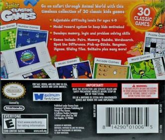 Junior Classic Games - Box - Back Image