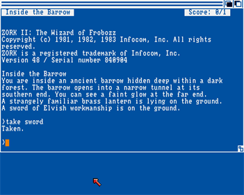 Zork II - Screenshot - Gameplay Image