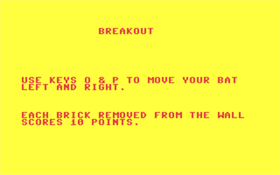 Breakout (Phoenix Publishing Associates) - Screenshot - Game Title Image