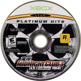 Midnight Club 3: Dub Edition Remix - Disc Image