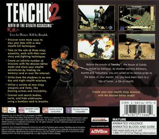 Tenchu 2: Birth of the Stealth Assassins - Box - Back Image
